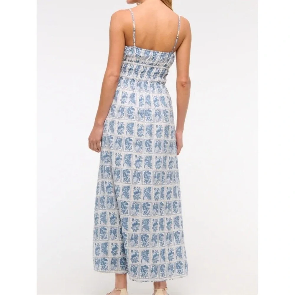 Abercrombie & Fitch Blue and White Maxi Dress Sz XLP